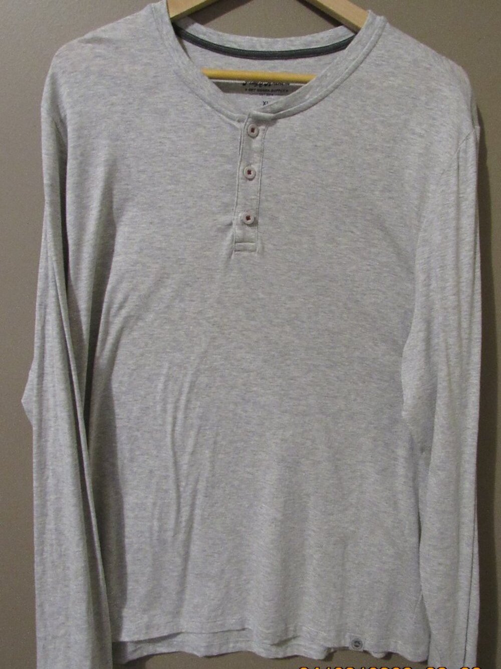 Flag & Anthem Long-Sleeve Henley Shirt - XL